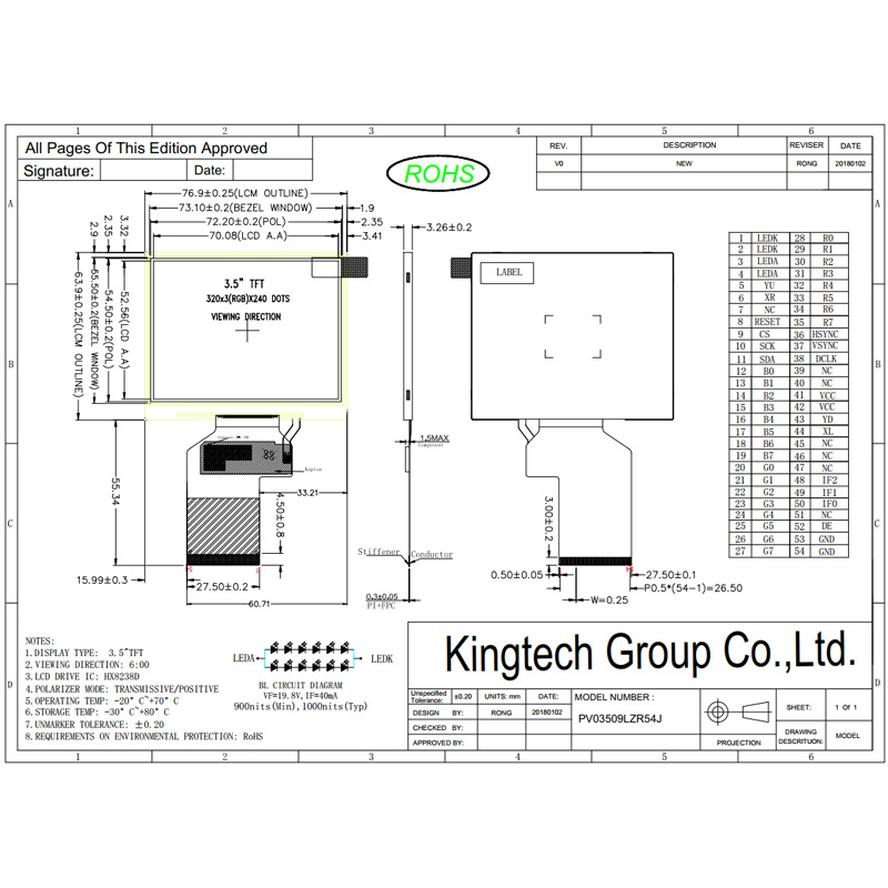 Mechanical Drawing 3.5-PV03509LZR54J