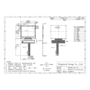 1.74inch 240*180 resolution TFT LCD display