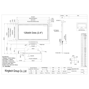 2.4 inch 128*64 PMOLED display