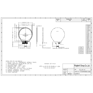 Kingtech 3.4 inch 800*800 round TFT display