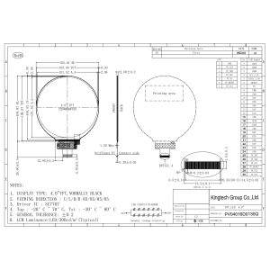 4.0 inch 720*720 Round TFT display