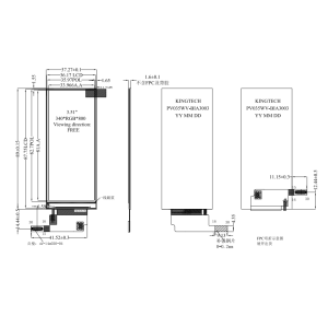 Kingtech 3.5 inch 340x800 resolution TFT LCD display