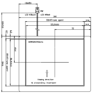 Kingtech 5.7inch TFT colorful LCD module